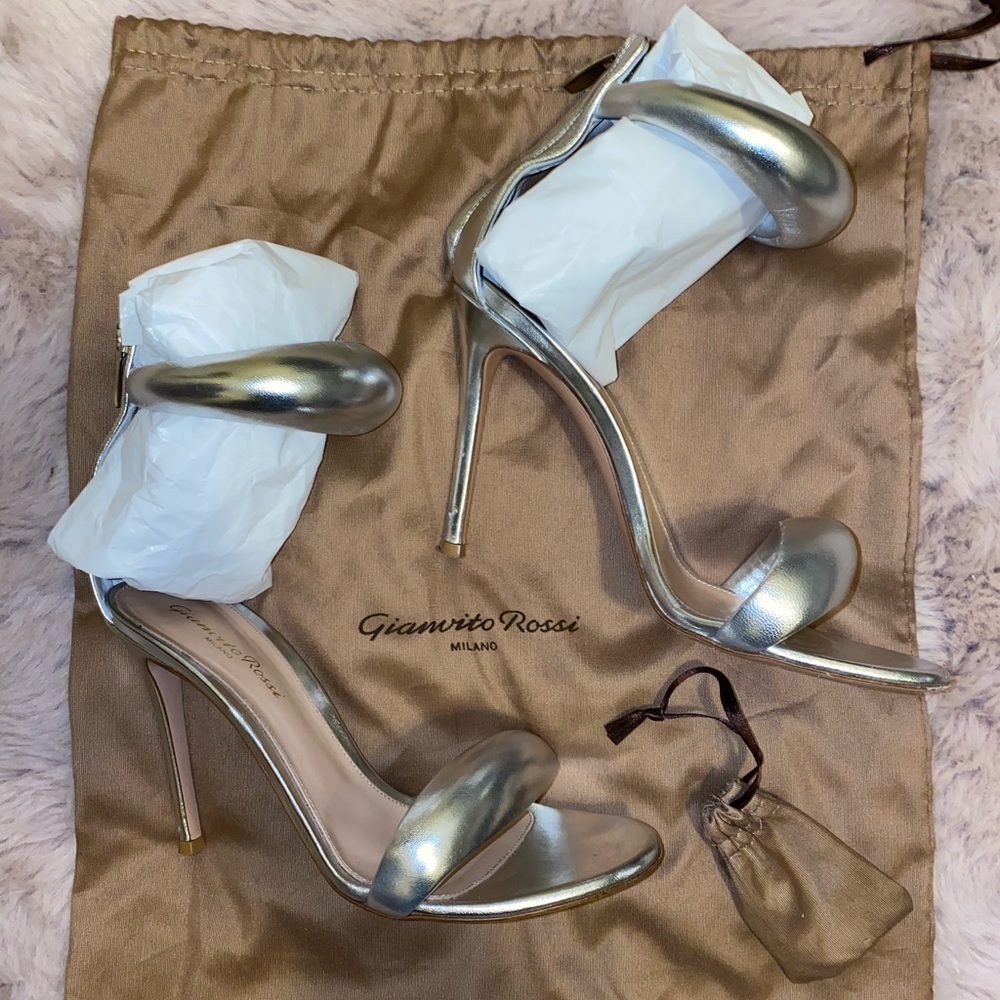 Gianvito Rossi Napa Silk California Puffy Ankle Heel